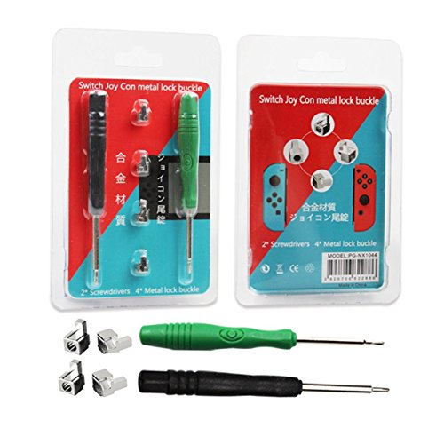 Preisvergleich Produktbild Detectoy Set Controller Repair Kit, professionelle Reparatur Werkzeug Teile Legierung Schnalle Lock Kit für NS Nintendo Schalter NX Joy Con Controller mit 2 Stück Schraubendreher