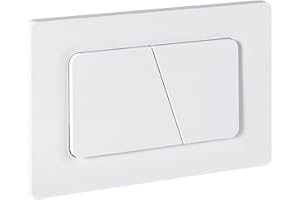 Empyreal Plaque de déclenchement avec jeu de levier de chasse et cadre de montage,pièces de rechange compatible avec Geberit Sigma 01,20,30 & UP320 & 300,115770115 double chasse(Blanc Mat)