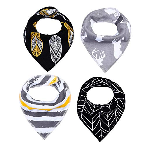Preisvergleich Produktbild iStary Baby Dreieckstuch Lätzchen Mutter Und Kind Liefert Fleckenschutz Handtuch Gedruckt Dreieck Für Baby-Duschtuch Weich Spucktuch Lätzchen Baumwolle Halstücher Mit Druckknöpfen Für Baby