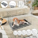 L/H/W ca.: 107/79/70 cm Leopet Transportkäfig in Größenwahl S-XXL  Faltbar, zusammenklappbar, aus Metal, mit 2 Türen  Hundekäfig,Transportbox, Hundetransportbox, Hundebox, Reisebox (XL)