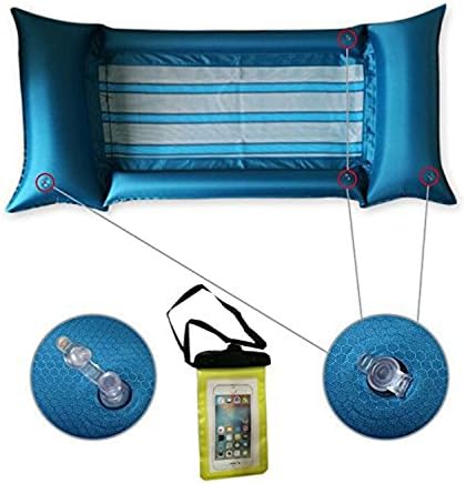 Newest Premium Swimming Pool Float Hammock, Inflatable Swimming Pools Lounger, Water Hammock Lounge, Luxury Swimming Pool and Ocean Floating Water Hammock Lounge (Floating bed)