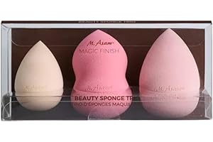 ‎M. ASAM M. Asam Magic Finish Make-Up Sponge Trio (Pack of 3) - Sponge Trio for Perfect Application & Blending Mousse, Compact & Liquid Make-up, Can Be Used Dry or Wet