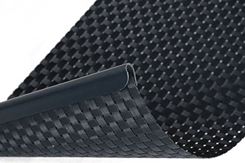 JAROLIFT PVC-Rattan Sichtschutzstreifen, anthrazit, 2,6m, 2 Stück - 2