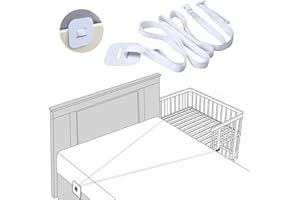 FENYW Cinghia per Lettino, Attacco per Culla 8M, Cinghia per Letti a Molle, Cinghia Regolabile per Letti a Molle e Culle (Bianco)