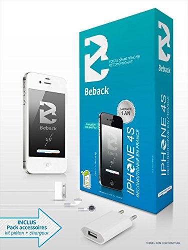 Beback iPhone 4S Smartphone d bloqu 3G Ecran 3 5 Pouces - 16 Go - Simple Micro-SIM - iOS 5 Blanc Beback iPhone 4S Smartphone d bloqu 3G Ecran 3 5 Pouces - 16 Go - Simple Micro-SIM - iOS 5 Blanc
