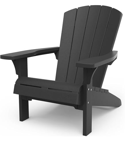 CLOUDEEP Adirondack Klappstuhl Aus HDPE-Kunststoff - Mit Beistelltisch, Wetterbeständig