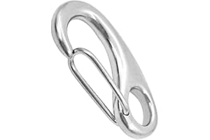 D DOLITY Crochet à Ressort Mousqueton Boucle de Ressort en Acier INOX 316 Qualité Marine Snap Clip pour Bateaux Marins