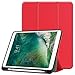 Produktbild Kepuch Custer Apple iPad 9.7 2018 2017 Air 1 2 Hülle - Shell Schutzhülle PU Tasche Smart Case Cover für Apple iPad 9.7 2018 2017 Air 1 2 - Rot