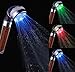 Price comparison product image Intsun Handheld Shower Head Negative Ionic Filter Spray Head LED Light Shower Head with 3 Colors Changing Color Changes as the Water Temperature Changes