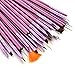 Glow Professional 25 piece Nail Art Brushes and Dotting Tools Set; Purple