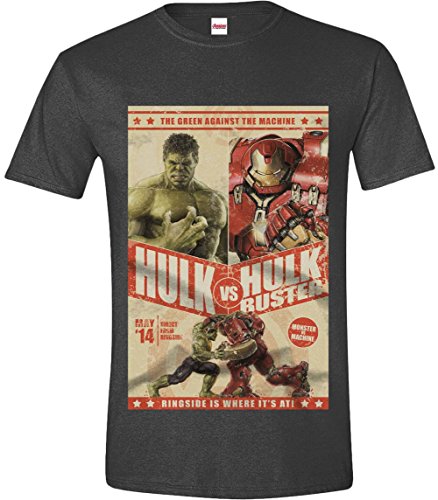 Preisvergleich Produktbild Tshirt Homme Marvel - Hulk VS HulkBuster Avengers 2 - Legend Icon