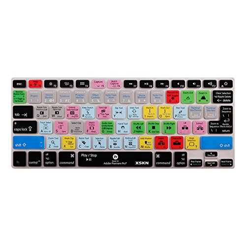 XSKN Adobe Premiere Pro Shortcuts Tastatur Haut Cover für 33 cm 38,1 cm 43,2 cm MacBook, MacBook Pro, MacBook Air uns eu Version - 2
