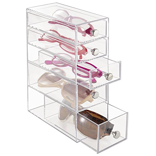mDesign Aufbewahrungsbox Tower mit 5 Schubladen – durchsichtig - 2