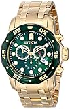 INVICTA Herren 48MM Gold Edelstahl VERGOLDET Armband Edelstahl GEHÃ„USE Uhr 80072