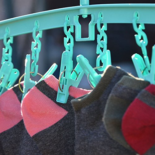 Kunststoff Mini-Wäschespinne mit 8 Klammern – Hangerworld - 3