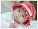 Ama-ZODE New Sweet Cute Baby Girls Children Sun Polka Dot Summer Hats Caps 4 Colors (Red)