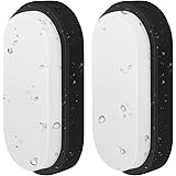 ANWIO 14W Outside Black Led Oval Bulkhead Light,Ip54 Waterproof Outdoor led Porch Lights, Outdoor LED External Wall Lights,Ce