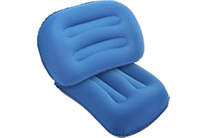 SUTAFOR 2X Oreillers de Camping Ultralégers 80g Coussin Gonflable de Plage Portables Coussins pour Le Voyage, la Randonnée 46x30 cm Bleu