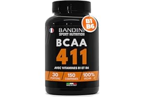 Bandini® BCAA 4.1.1 - Recuperation musculaire et réduction de la fatigue en pre-workout - Musculation, Fitness et autres sport - Avec vitamines B1 et B6-150 Comprimés puissants | Sans sucres