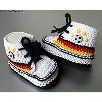 Babyschuhe Fußballschuhe gestrickt gehäkelt