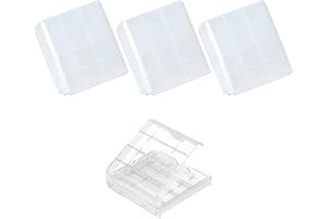 ROWWAIT 3Pcs AA/AAA Cell Battery Storage Case Holder Box,Clear Plastic Cell Battery Storage Case Holder Box,Battery Case Hard Plastic Batteries Storage Boxes for AA AAA Batteries and Rechargeable Batteries