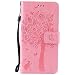 Produktbild Nancen Compatible with Handyhülle Sony Xperia M4 Aqua (5 Zoll) Flip Schutzhülle Zubehör Lederhülle mit Silikon Back Cover PU Leder Handytasche im Bookstyle Stand Funktion