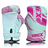 kids Pink/White Boxing Gloves Rex leather sizes 2 oz
