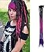 Price comparison product image 24 Inch Synthetic Braiding Hair Extensions Dreadlocks 5pcs Hair Braids Three Ombre Hairpiece For Women - Black & Rose & Purple