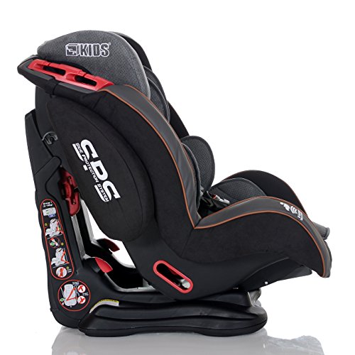 LCP Kids Autokindersitz 9-36 kg Gruppe 1 2 3 Saturn – SPS Seitenaufprall Schutzsystem – 4-fach verstellbare Kopfstütze und Liegepositon - 4