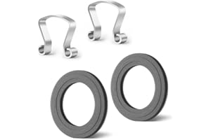 Aieve Zestaw 2 klipsów do noży i pierścieni uszczelniających, kompatybilny z Lidl Monsieur Cuisine Connect, Connect Trend i Smart MCC, akcesoria do robotów kuchennych, klips zabezpieczający, uszczelka