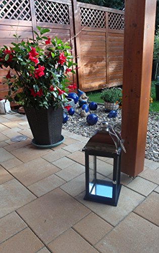 Sehr schöne weiß gewischte Metall-Laterne mit kupferfarbenem Dach inkl. Wunschgravur, Wunschtext. Die Geschenkidee! z.B.zur Hochzeit, Geburtstag, - 2