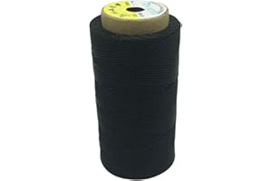 Yulakes - Filo cerato per cucire pelle, riparare scarpe e molto altro, lunghezza: 260 metri, larghezza: 1 mm Nero