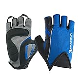 ⫸ Warme winter Handschuhe. Blisfille Fahrrad Halbe Finger Stereo Silikon Herren Damen Fahrrad Ausrüstung Zubehör Reithandschuhe Blue Size Small