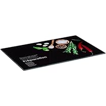Excellent Houseware snijplank - zwart gemeleerd - kunststof - 33 x 23