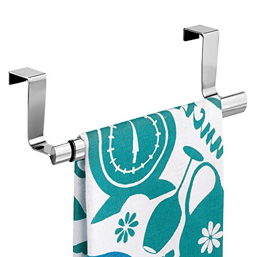 InterDesign 60282EU Axis Ausziehbarer Handtuchhalter zum Hängen über die Schranktür, Metall, chromfarben, 23,5 x 6,99 x 6,35 cm - 3