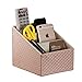 Produktbild Fernbedienungshalter, Hipsteen 3 Slot Leder Fernbedienungshalter Kosmetischer Organizer Desktop Speichercontainer Controllerhalter for Smartphones,Controller,Mail,CD,Sonstige - Champagne Gold