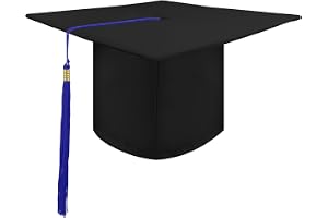 AUYAO Examenshatt för vuxen, examenskeps med tofs, justerbar akademisk examenshatt, examensfesttillbehör, akademisk kostnad, examenskeps unisex