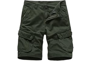 Oanviso Pantaloncini Mimetici da Uomo Vintage Cargo Shorts Multiple Tasche Casual Pantaloncini Campeggio Escursionismo Pantaloncini Durevoli Shorts Estivi All'aperto Sport Pantaloncini