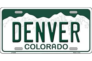 Lotusworld Plaque d'immatriculation fantaisie Denver Colorado State - 15,2 x 30,5 cm