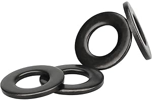 Qrity 20 Pezzi Rondelle Piatte, M2.5 Acciaio al Carbonio Rondella Metallo Distanziali, 2.5mm x 6mm Rondella di Tenuta Rotonda Distanziatore, Rondelle O Ring Nero, per La Riparazione e Costruzione