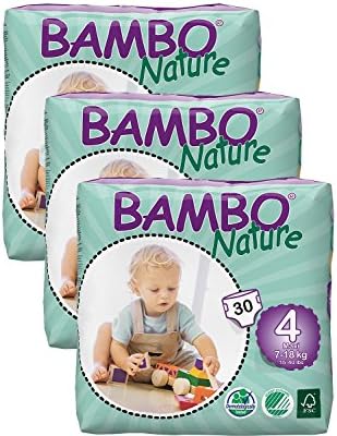 Pack of 3 Bambo Maxi Nappies (Size 4) 90 Nappies