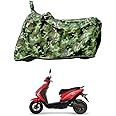 MITHILA MART-Scooty Body Cover Compatible with|Ampere REO Elite|Special Used for Dust Particle-Sun UV Rays-Water Drop-Protection-Indoor & Outdoor and Parking [Green Jungle]