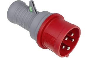 as - Schwabe 61477 Test Plug för CEE Sockets, 400 V 16 A 5-Polig 6 H