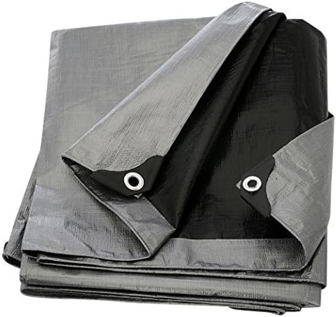 Tarp Cover 10X12 Silver/Black Heavy Duty 8 Mil Thick Material, Waterproof, Great for Tarpaulin Canopy Tent, Boat, RV or Pool Cover!!! by Trademark Supllies