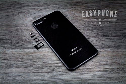 Easycovertm for Iphone 7 Plus Diamond Black Back Cover Battery Housing Back Cover Rear Housing as Genuine Replacement (Jet Black)