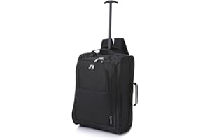 5 Cities 42L Mochila Ligero Maletas de Cabina Equipaje de mano Equipaje de cabina (Negro)