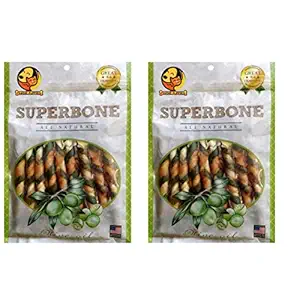 Foodie Puppies Superbone All Natural Olive Oil Flavour Chicken Sticks Dog Treat, 9 in 1 (Olive Oil, Pack of 2)