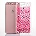 Produktbild Huawei P10 Hülle Glitzer, LuckyW TPU Silicone Transparent Handyhülle für Huawei P10 3D Bling Glitter Glitzer Flowing Fließend Liquid Flüssig Shinny Moving Star Floating Trend Schwimmend Treibend Stern Quicksand Sparkle Crystal Kristall Tasche Flexible Kratzer Stoßfest Scratch-Resistant Shockproof Etui Bumper Case Cover - Liebe