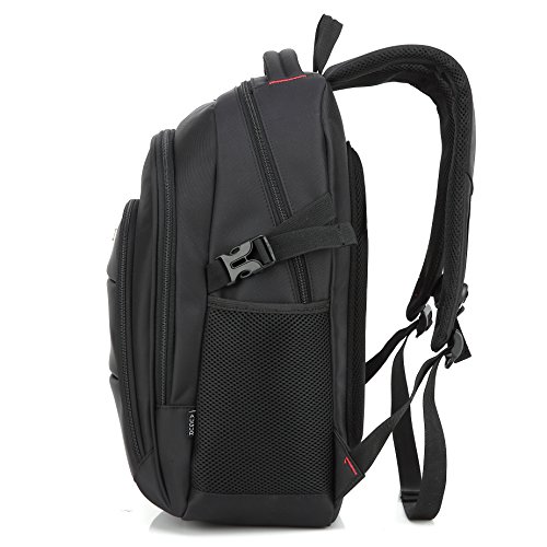 Laptoprucksack, Cooleaf 17″ Notebookrucksack, Rucksack für Computer, Schulrucksack Schwarz - 4