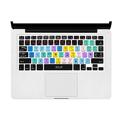 Balai Adobe Photoshop Quick Keyboard Funktionelle Silikonabdeckung Tastenkombinationen Tastaturabdeckung für Macbook Pro Air 13 15 17 Protector Aufkleber, US-Version for PS - 2
